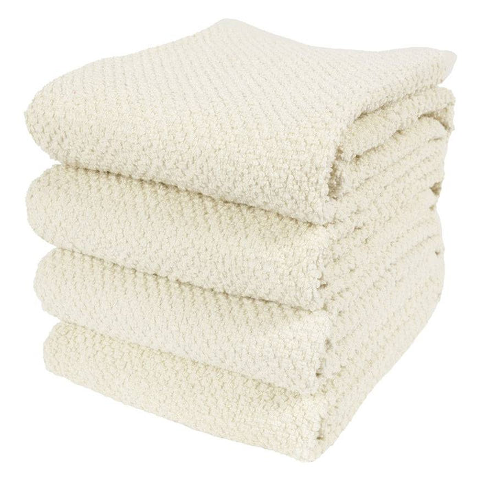 KAF Home Deluxe Popcorn Terry Kitchen Towels Set Of 4 Alabaster