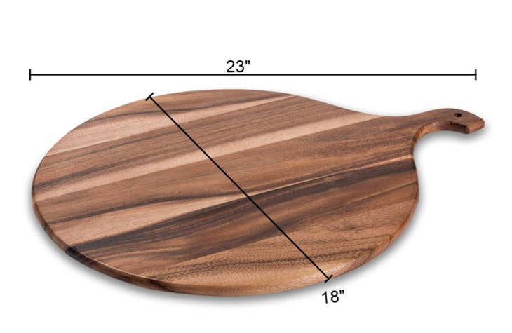 Kalmar Home Extra Large Round Acacia Charcuterie Board