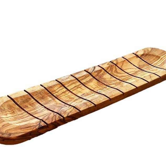 Natural Olive Wood Baguette Slicing Board