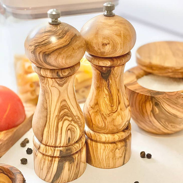 Natural Olive Wood Pepper Mill