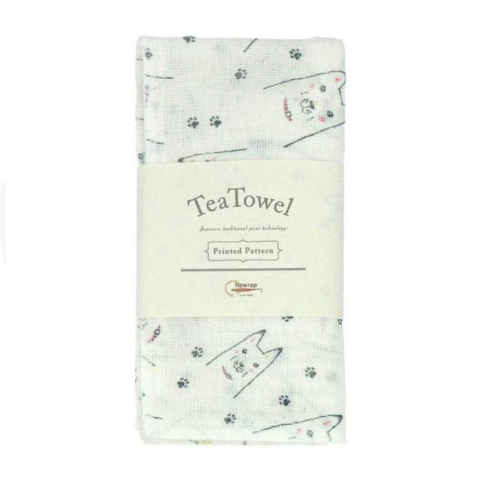 Nawrap Printed Tea Towel Cat