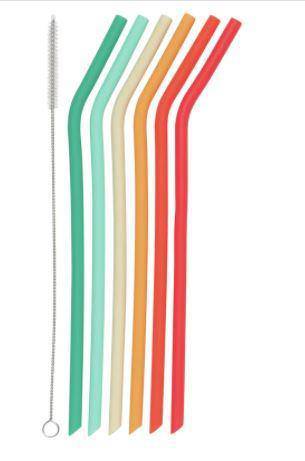 Now Designs Silicone Straws Set of 6