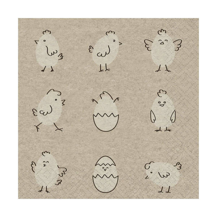 Paper Design Naturals Luncheon Napkin - Happy Eggs