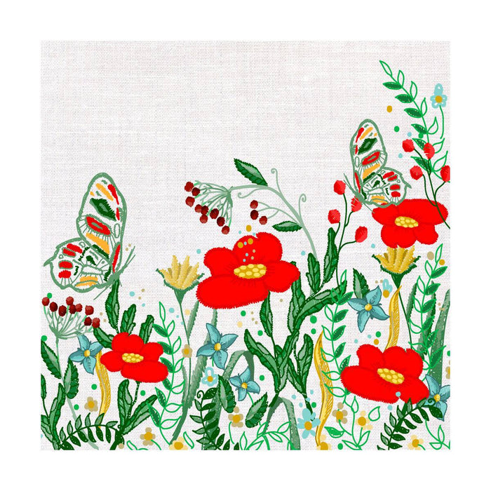 Paper Design Luncheon Napkin - Poppies