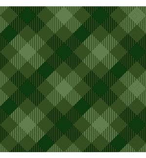 Paper Design Cocktail Napkin Tartan Green