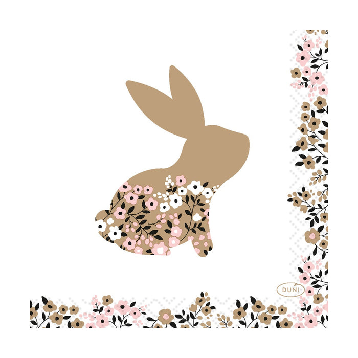 Paper Design Duni Cocktail Napkin - Blooming Bunnies