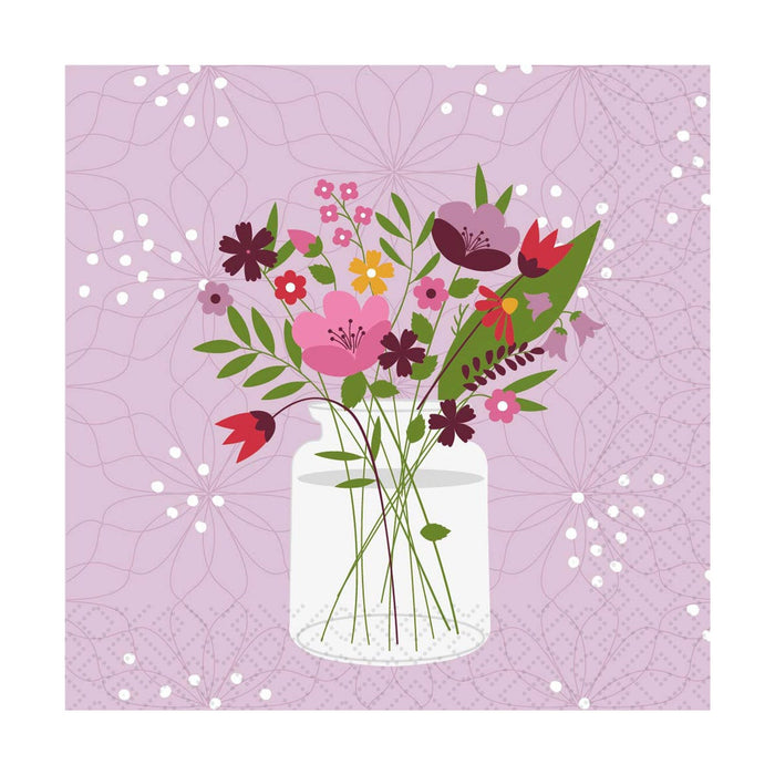 Paper Design Luncheon Napkin Charming Vase
