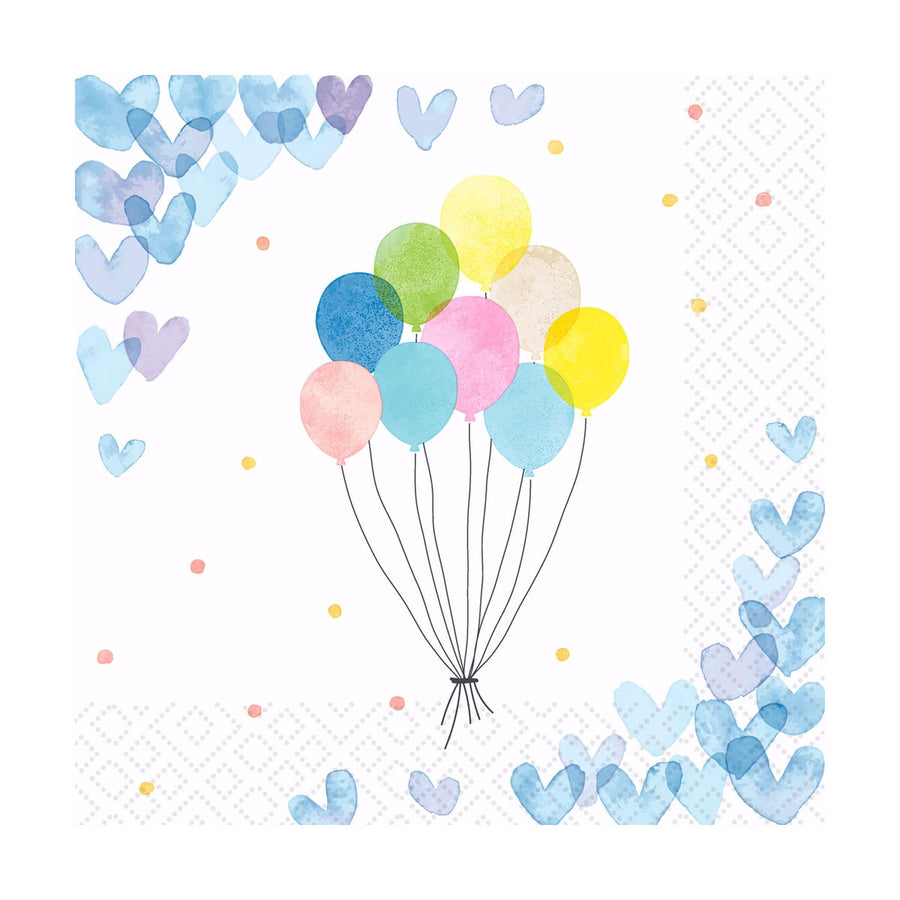 Paper Design Lunchon Napkin Hearts Balloons