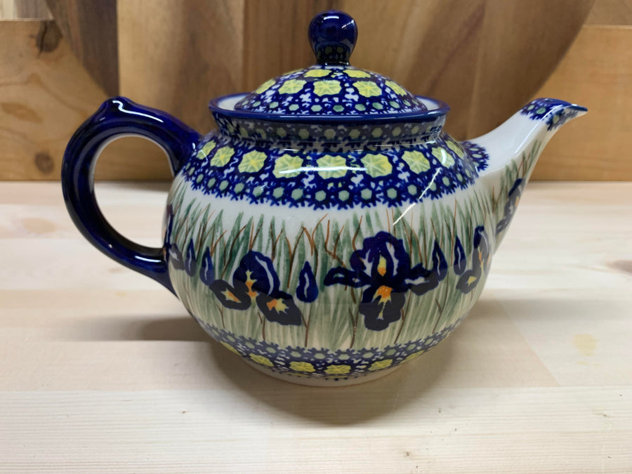 Polish Pottery Morning Teapot - Signed Iris
