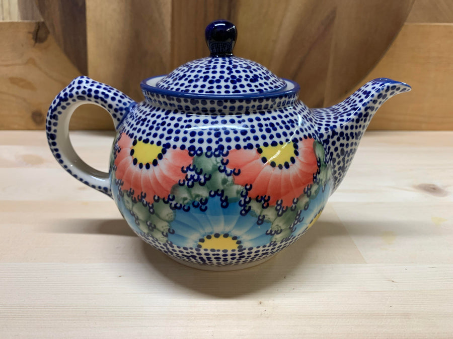 Polish Pottery Morning Teapot - Poppies Galore