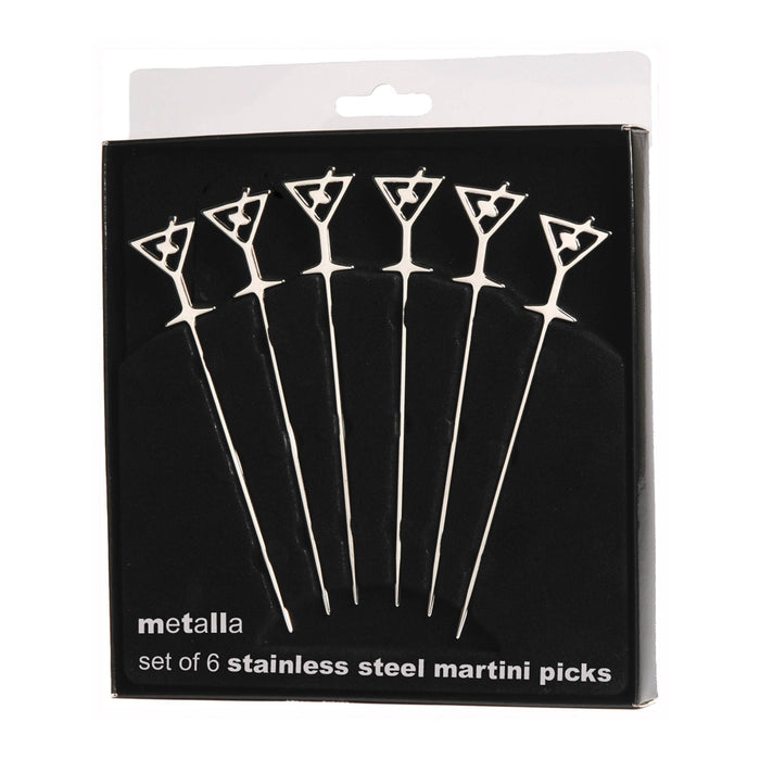 Prodyne Metalla Stainless Steel Martini Picks Set Of 6