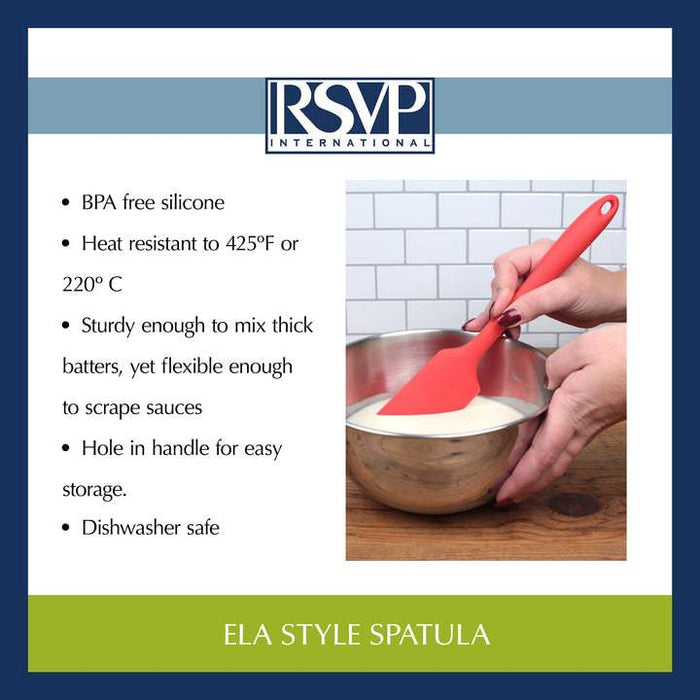 RSVP Ela's Silicone Spatula Green