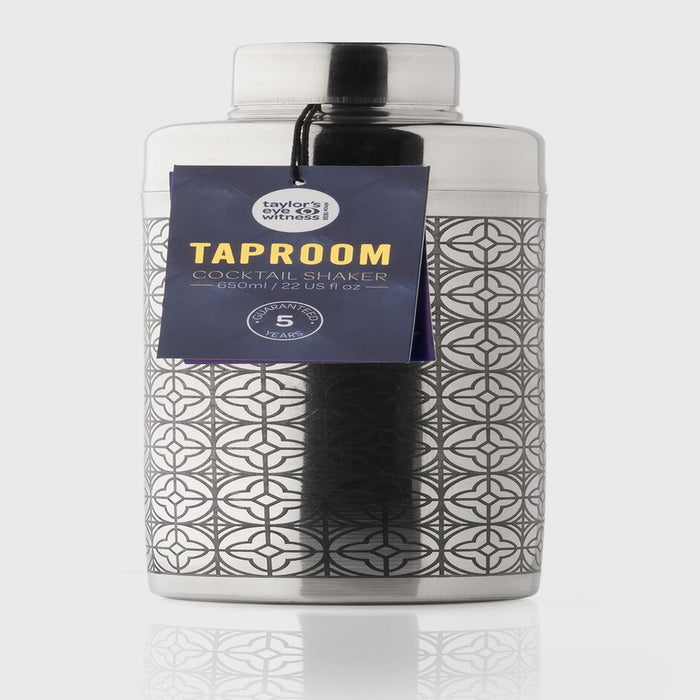 TEW Taproom Cobbler Cocktail Shaker Etched
