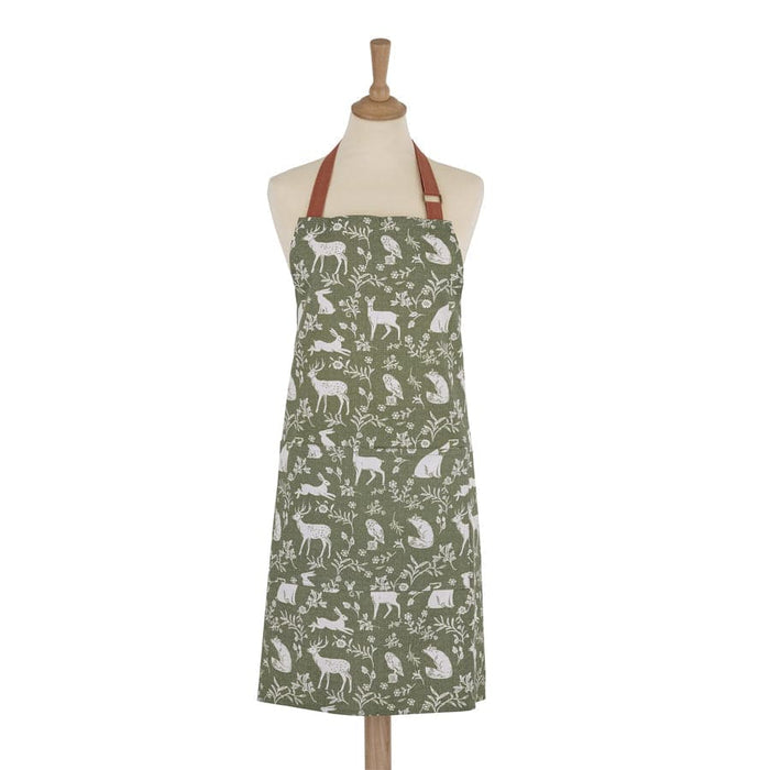 Ulster Weaver Cotton Apron - Forest Friends Sage