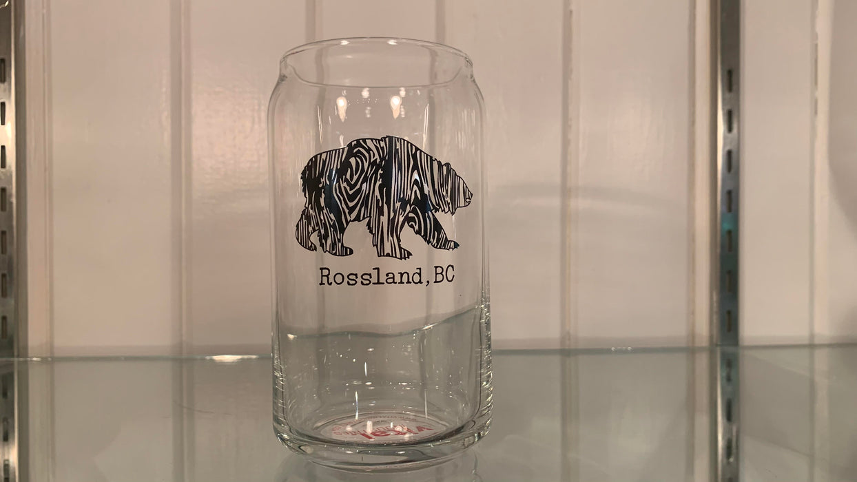 Beer Can Glass Bear Rossland