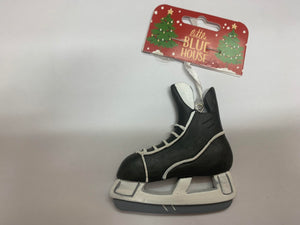 Little Blue House Christmas Ornament Ice Hockey Skate