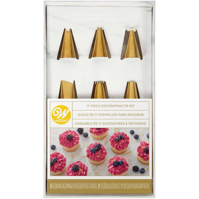 Wilton 17 Piece Decorating Set - Gold Plated