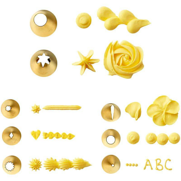 Wilton 17 Piece Decorating Set - Gold Plated