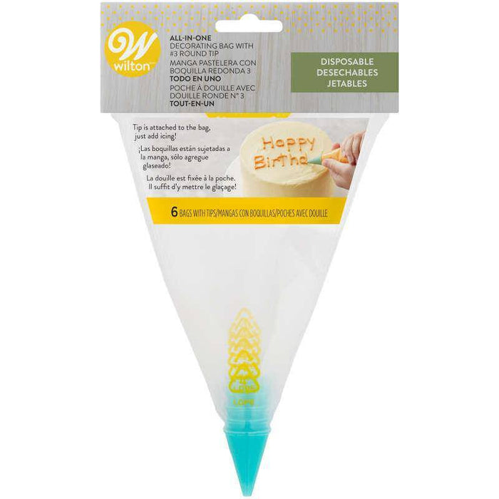 Wilton Disposable Decorating Bags With Tips