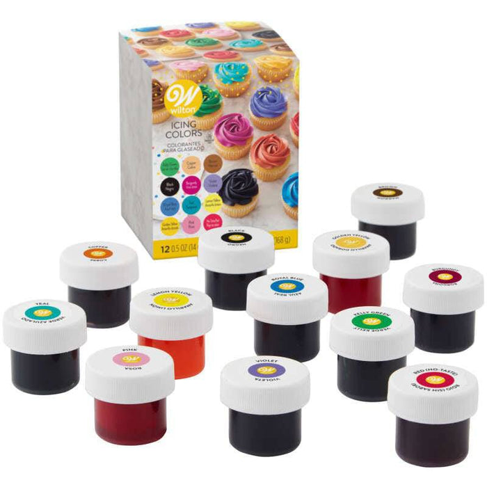 Wilton Edible Gel Food Coloring Set  -12 Colors