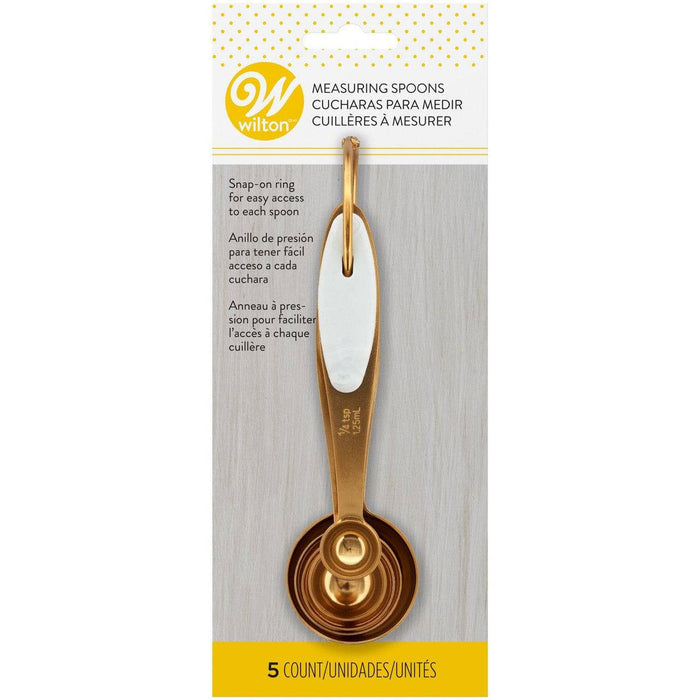 Wilton Set Of 4 Measuring Spoons Gold