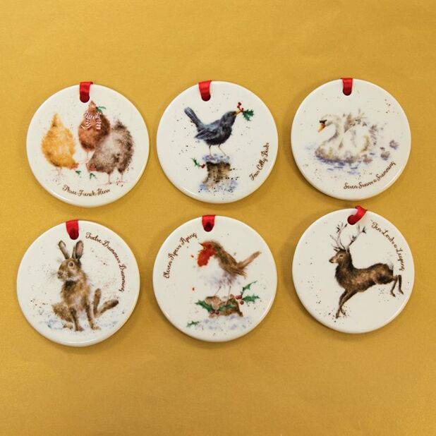 Wrendale Fine China Decorations 12 Days Of Christmas