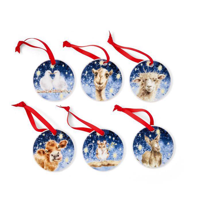 Wrendale Nativity Decorations Set of 6