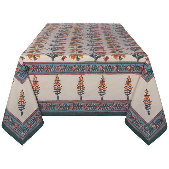 Danica Heirloom Block Print Tablecloth Marigold 152 x 228CM