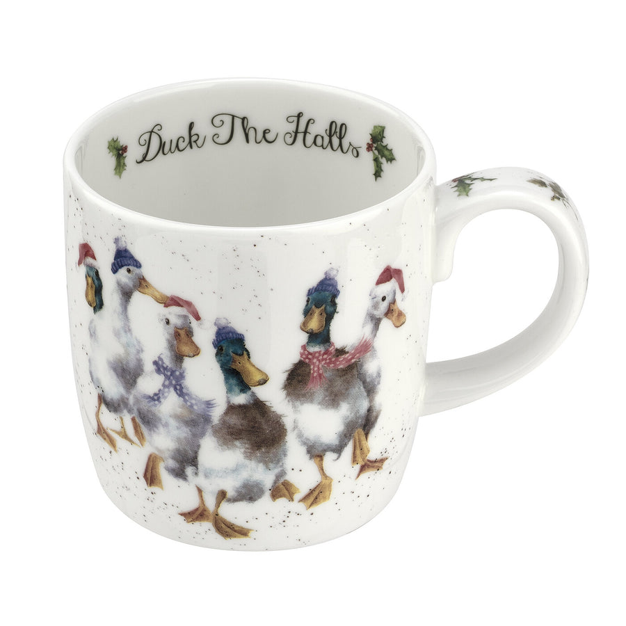 Wrendale Large Mug - Duck The Halls