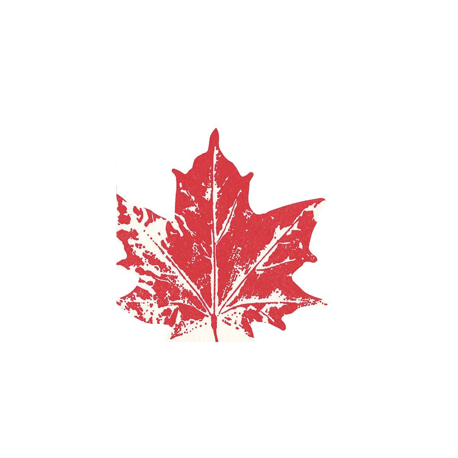 Paper Design Airlaid Silhouette Napkin - Red Maple Leaf