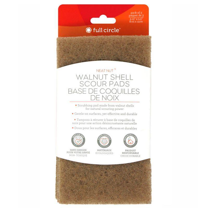 Walnut Shell Scour Pads Full Circle - Bear Country Kitchen