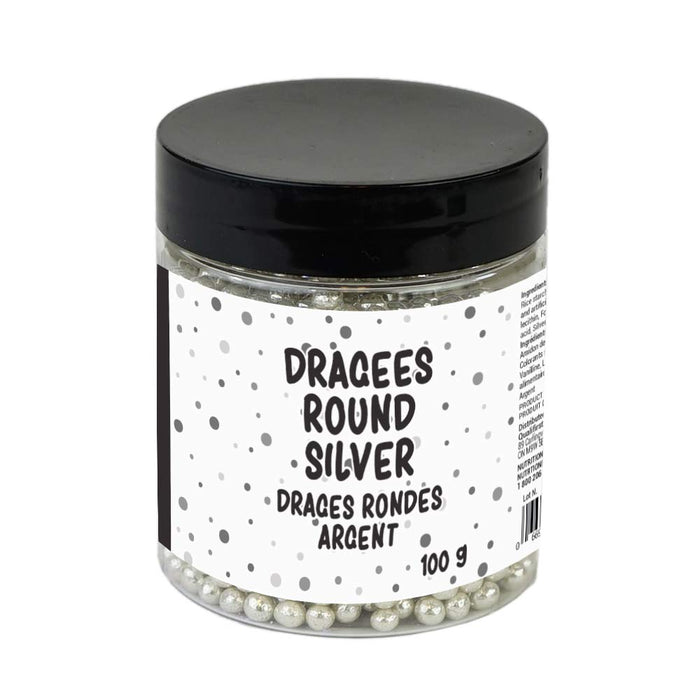 Epicureal Dragees/ Pearls Round Silver Sprinkles