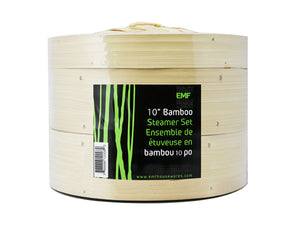 10" Bamboo Steamer Set