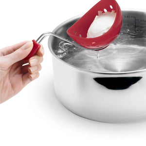Cuisipro Silicone Egg Poacher Set/2 Red