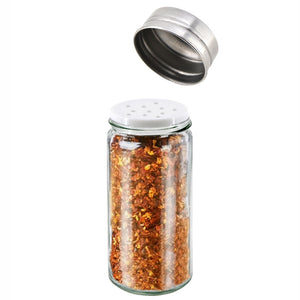 Glass Spice Jars With Sharker Top And S/S Lid