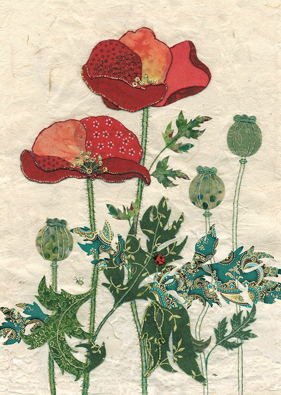 Bug Art Card - Pattern Poppies