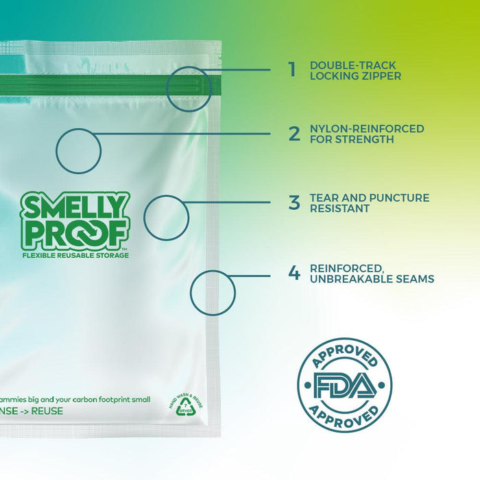 Smelly Proof Reusable Storage Bag (10 Bags) 2Gallon