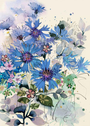 Bug Art Card - Cornflowers