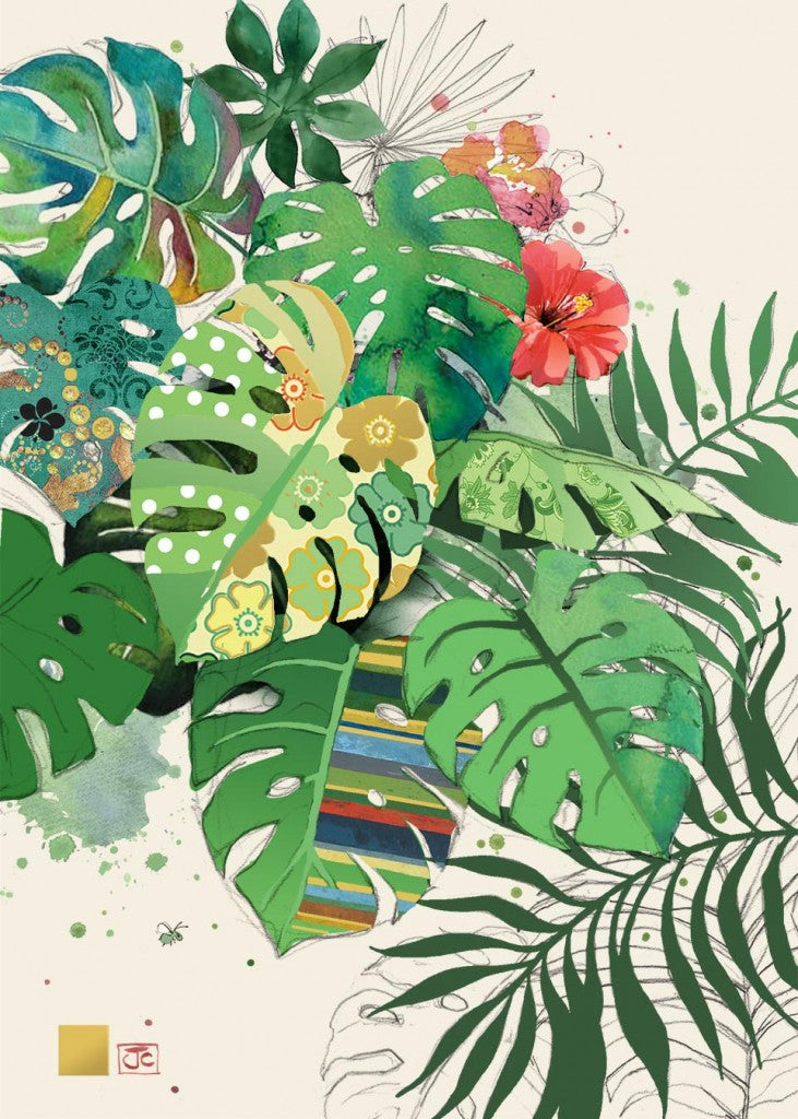 Bug Art Card - Tropical Leaves