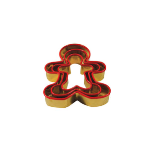Set of 3 Cookie Cutters Red & Gold
