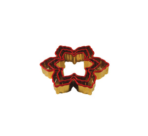 Set of 3 Cookie Cutters Red & Gold
