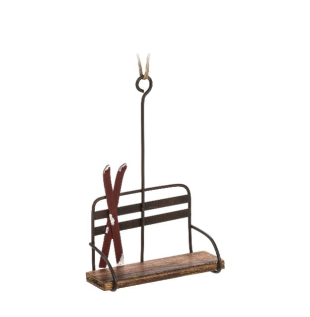 Ornament - Chair Lift With Skis - Bear Country Kitchen