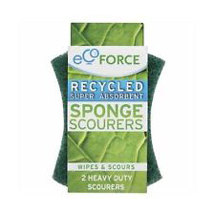 Eco Force Set of 2 Heavy Duty Sponge Scourers