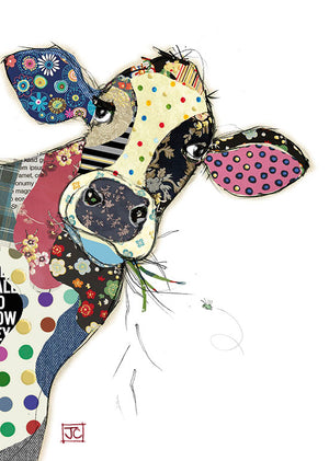 Bug Art Card - Connie Cow