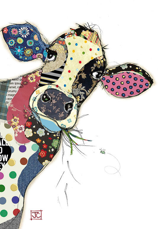Bug Art Card - Connie Cow