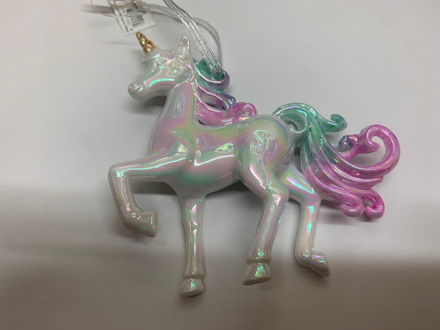 Christmas Tradition Iridescent Unicorn Ornament