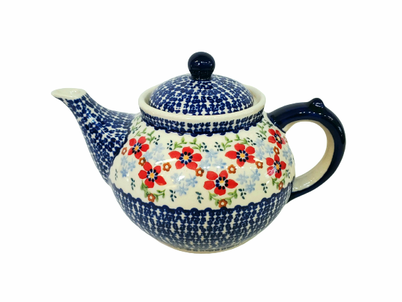 Polish Pottery Afternoon Teapot - Country Garden