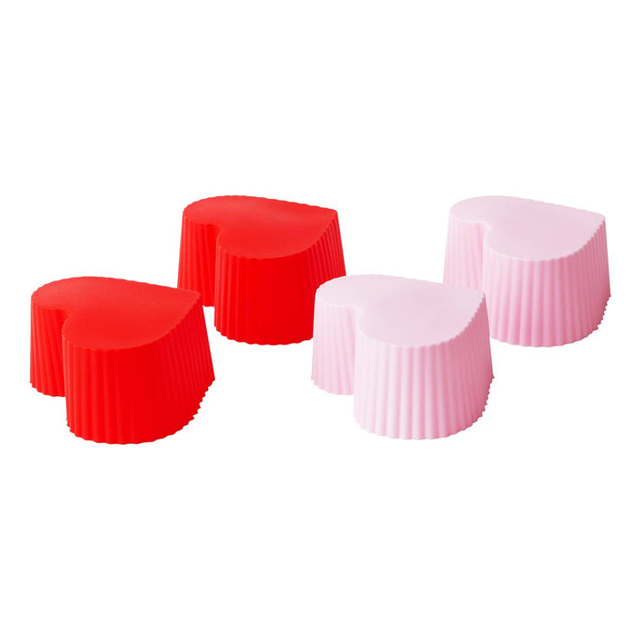 Bakelicious Silicone Baking Cups Hearts