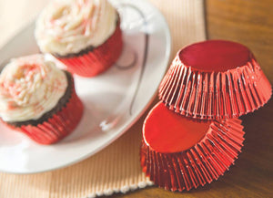 Red Foil 32 Standard Baking Cups