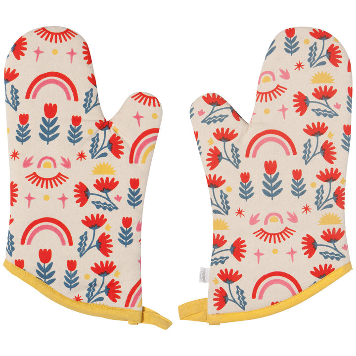 Danica Jubilee Packaged Oven Mitts Be Here Now Set/ 2